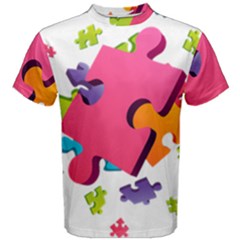 Passel Picture Green Pink Blue Sexy Game Men s Cotton Tee by Mariart