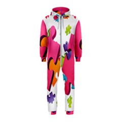 Passel Picture Green Pink Blue Sexy Game Hooded Jumpsuit (kids)