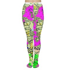 Painting Map Pink Green Blue Street Women s Tights by Mariart