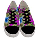 Painting Map Pink Green Blue Street Men s Low Top Canvas Sneakers View1