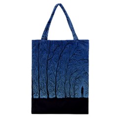 Forest Tree Night Blue Black Man Classic Tote Bag