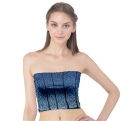 Forest Tree Night Blue Black Man Tube Top by Mariart