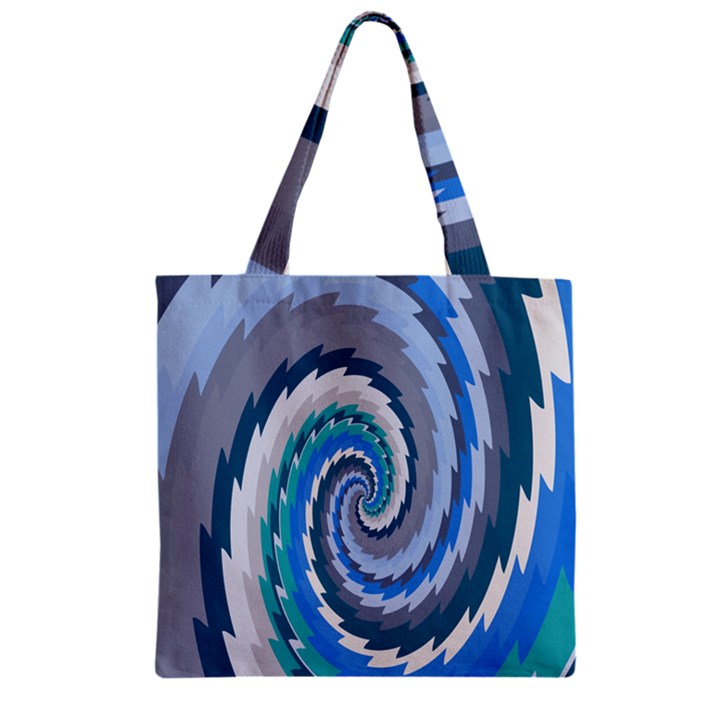 Psycho Hole Chevron Wave Seamless Zipper Grocery Tote Bag