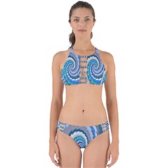 Psycho Hole Chevron Wave Seamless Perfectly Cut Out Bikini Set by Mariart