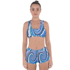 Psycho Hole Chevron Wave Seamless Racerback Boyleg Bikini Set by Mariart