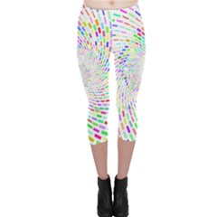 Prismatic Abstract Rainbow Capri Leggings  by Mariart