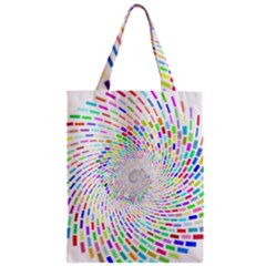 Prismatic Abstract Rainbow Zipper Classic Tote Bag