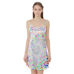 Prismatic Abstract Rainbow Satin Night Slip by Mariart