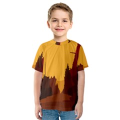 Road Trees Stop Light Richmond Ace Kids  Sport Mesh Tee