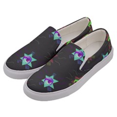 Random Doodle Pattern Star Men s Canvas Slip Ons by Mariart