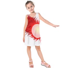 Rambutan Fruit Red Sweet Kids  Sleeveless Dress by Mariart