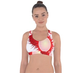 Rambutan Fruit Red Sweet Cross String Back Sports Bra by Mariart