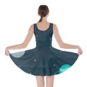 Space Pelanet Galaxy Comet Star Sky Blue Skater Dress View2