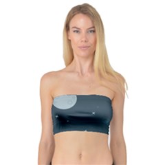 Space Pelanet Galaxy Comet Star Sky Blue Bandeau Top by Mariart