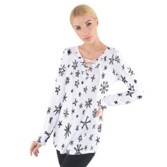 Star Doodle Tie Up Tee by Mariart