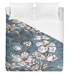 Star Flower Grey Blue Beauty Sexy Duvet Cover (queen Size)