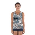 Star Flower Grey Blue Beauty Sexy Sport Tank Top  View1