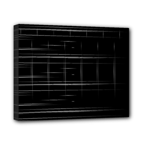 Stripes Black White Minimalist Line Canvas 10  X 8 