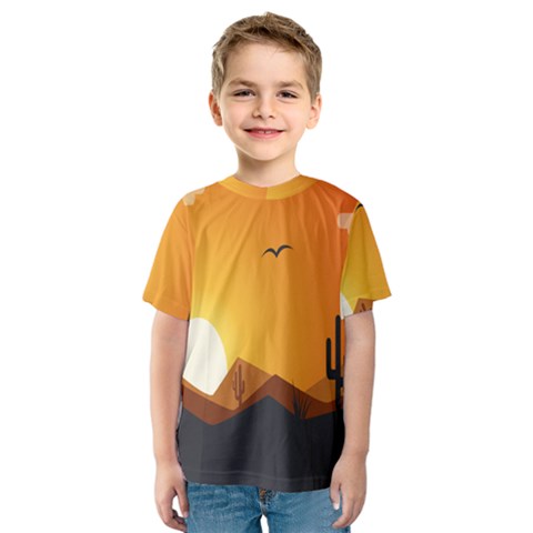 Sunset Natural Sky Kids  Sport Mesh Tee by Mariart