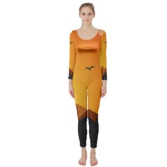 Sunset Natural Sky Long Sleeve Catsuit
