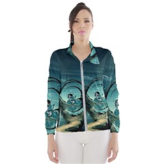 Cute Fairy Dancing On The Moon Wind Breaker (women) by FantasyWorld7