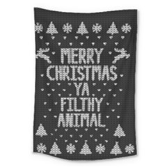 Ugly Christmas Sweater Large Tapestry by Valentinaart