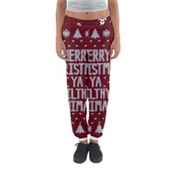 Ugly Christmas Sweater Women s Jogger Sweatpants by Valentinaart