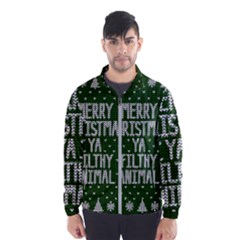 Ugly Christmas Sweater Wind Breaker (men) by Valentinaart