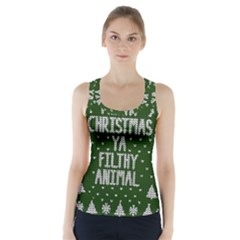 Ugly Christmas Sweater Racer Back Sports Top by Valentinaart