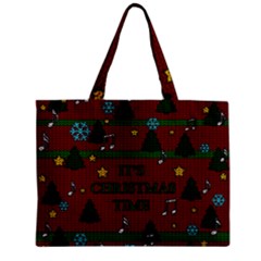 Ugly Christmas Sweater Zipper Mini Tote Bag