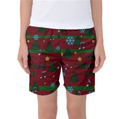 Ugly Christmas Sweater Women s Basketball Shorts by Valentinaart
