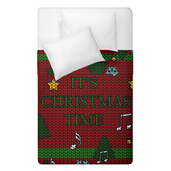Ugly Christmas Sweater Duvet Cover Double Side (Single Size)