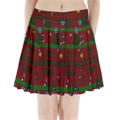 Ugly Christmas Sweater Pleated Mini Skirt