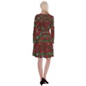 Ugly Christmas Sweater Long Sleeve Velvet Front Wrap Dress View2