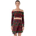 Ugly Christmas Sweater Off Shoulder Top with Skirt Set View1