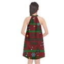 Ugly Christmas Sweater Halter Neckline Chiffon Dress  View2