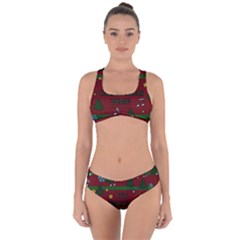 Ugly Christmas Sweater Criss Cross Bikini Set