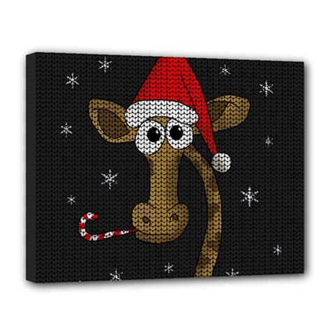 Christmas Giraffe  Canvas 14  X 11  by Valentinaart