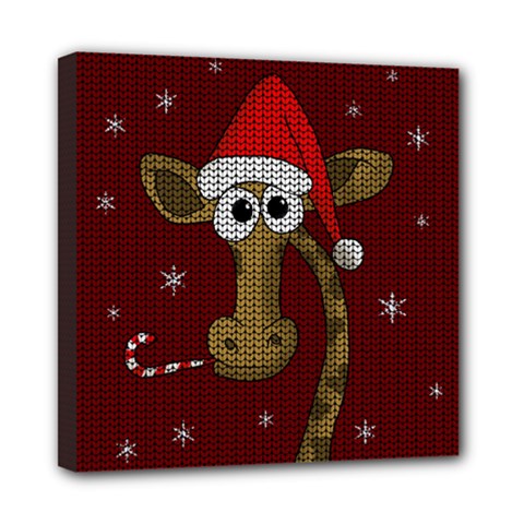 Christmas Giraffe  Mini Canvas 8  X 8  by Valentinaart