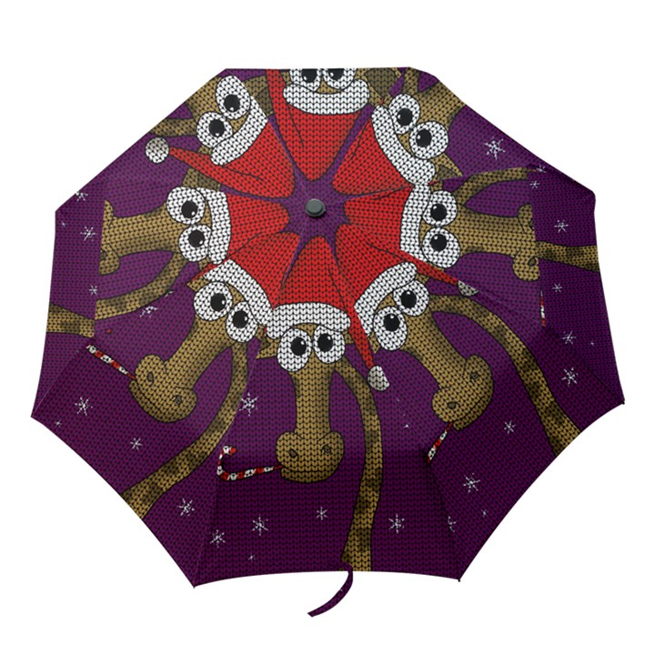 Christmas Giraffe  Folding Umbrellas