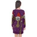 Christmas Giraffe  Long Sleeve Chiffon Shift Dress  View2