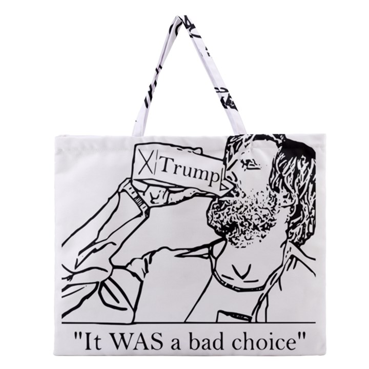 Trump Novelty Design Zipper Large Tote Bag