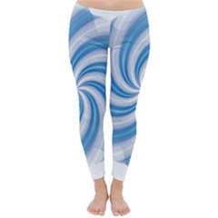 Prismatic Hole Blue Classic Winter Leggings by Mariart