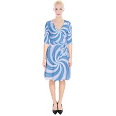 Prismatic Hole Blue Wrap Up Cocktail Dress by Mariart