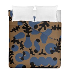 Superfiction Object Blue Black Brown Pattern Duvet Cover Double Side (full/ Double Size)