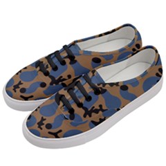 Superfiction Object Blue Black Brown Pattern Women s Classic Low Top Sneakers by Mariart