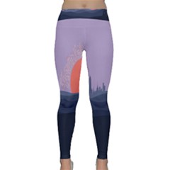 Wedding Lavender Moon Romantic Natural Classic Yoga Leggings by Mariart