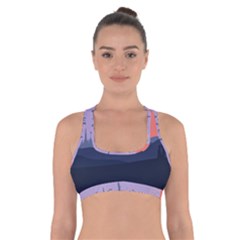 Wedding Lavender Moon Romantic Natural Cross Back Sports Bra by Mariart