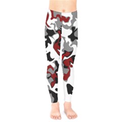 Vector Red Black White Camo Advance Kids  Legging by Mariart