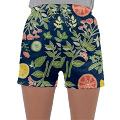 Summer Fruite Orange Lemmon Tomato Sleepwear Shorts